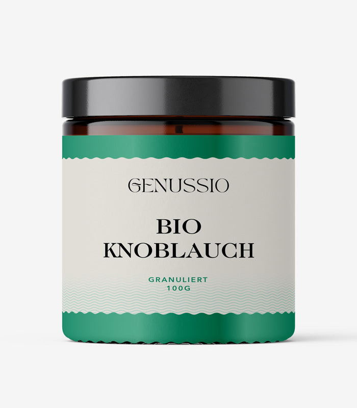 Bio Knoblauch granuliert Glas 100g Genussio