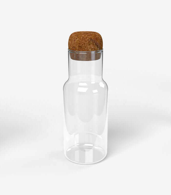 Glasflasche mit Korken Genussio