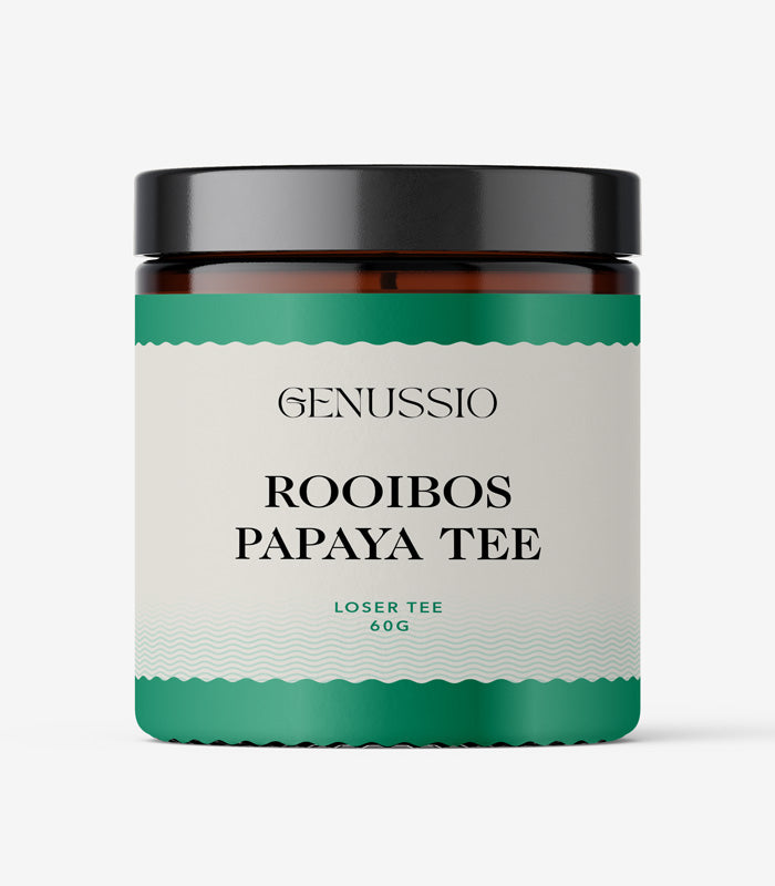 Rooibos Papaya Tee loser Tee Glas 60g Genussio
